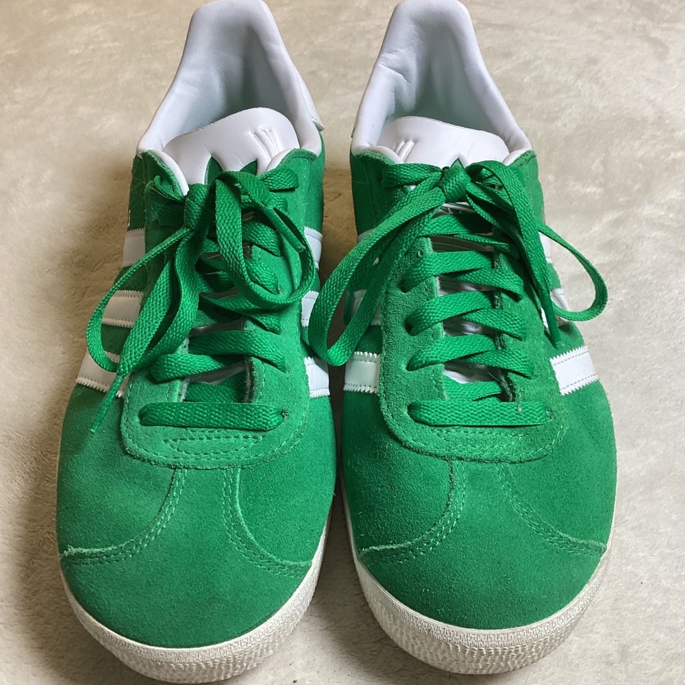 Adidas Gazelle Green White Suede Low Top Men's SZ 7/Women's SZ 9 Sneakers IG2092